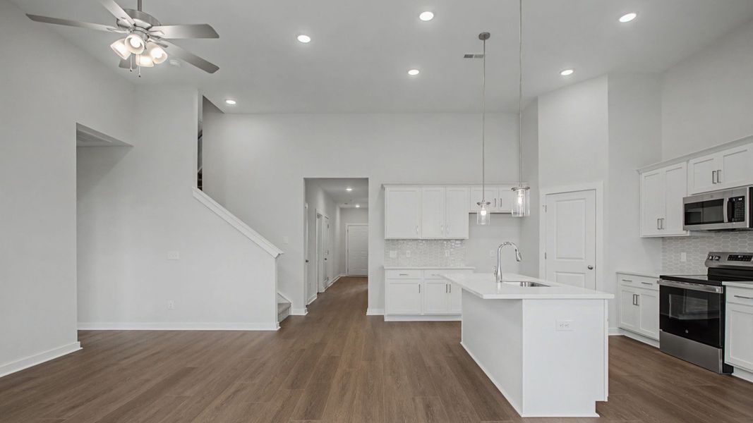 Furnished interior view inside a new home in Cottages of Bearwood, Mount Pleasant (Image 10). Furnished interior view inside a new home in Cottages of Bearwood, Mount Pleasant (Image 10).