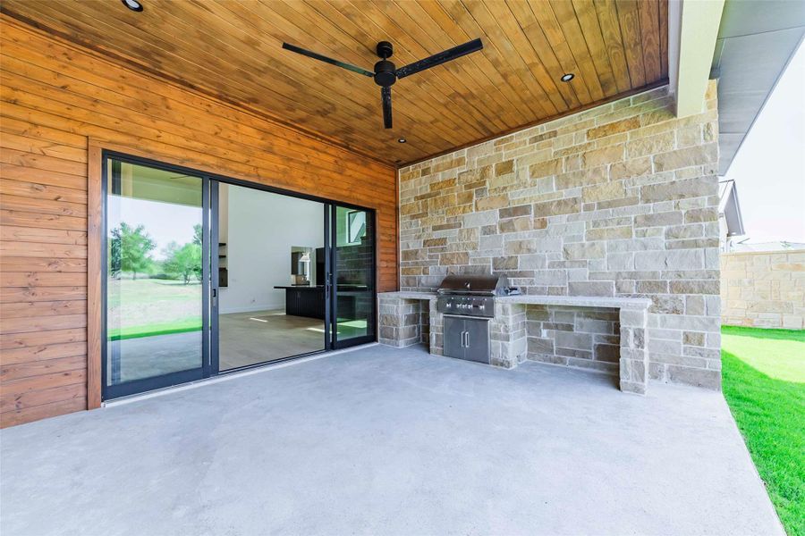 Large covered outdoor living space with cook area Large covered outdoor living space with cook area