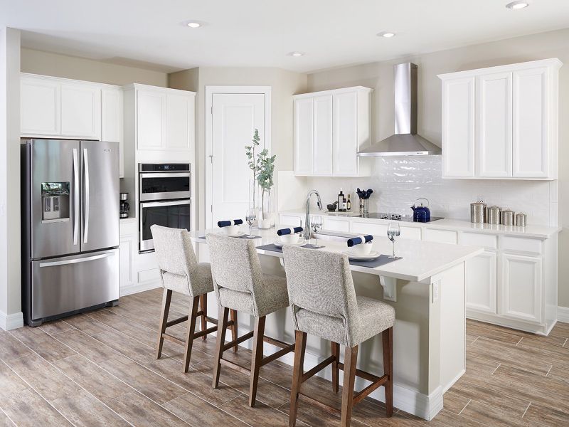 Kitchen modeled at Babcock Ranch.