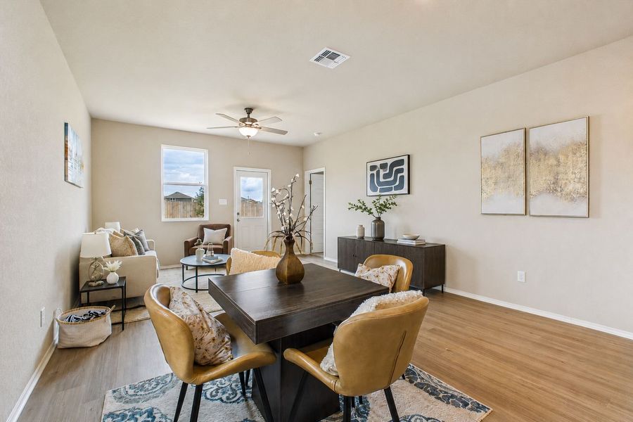 Representative furnished interior of a home built from the The Corral A by Davidson Homes LLC in Morgan Meadows, San Antonio (Image 10).