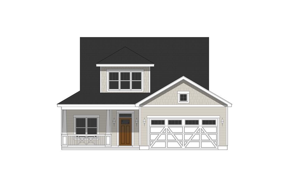 Representative exterior photo of a completed home built from the Fletcher by Bill Clark Homes in Sidbury Landing, Wilmington, NC (Image 3).