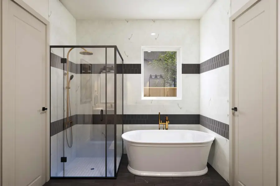 The Violet - Optional Freestanding Tub with Shower