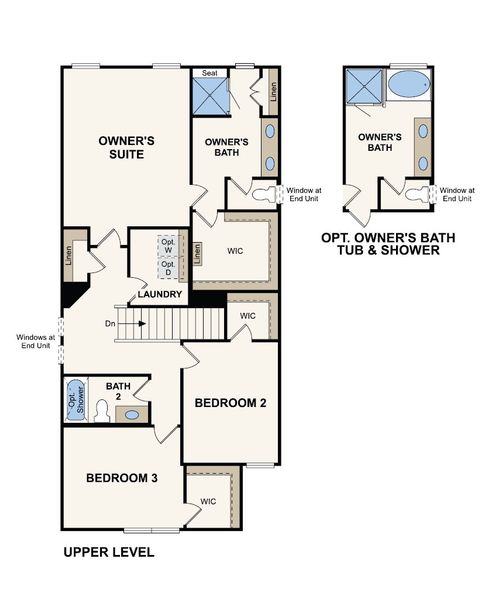 2D floor plan layout of this home in Sherwood Square, Flowery Branch, GA (Image 4).