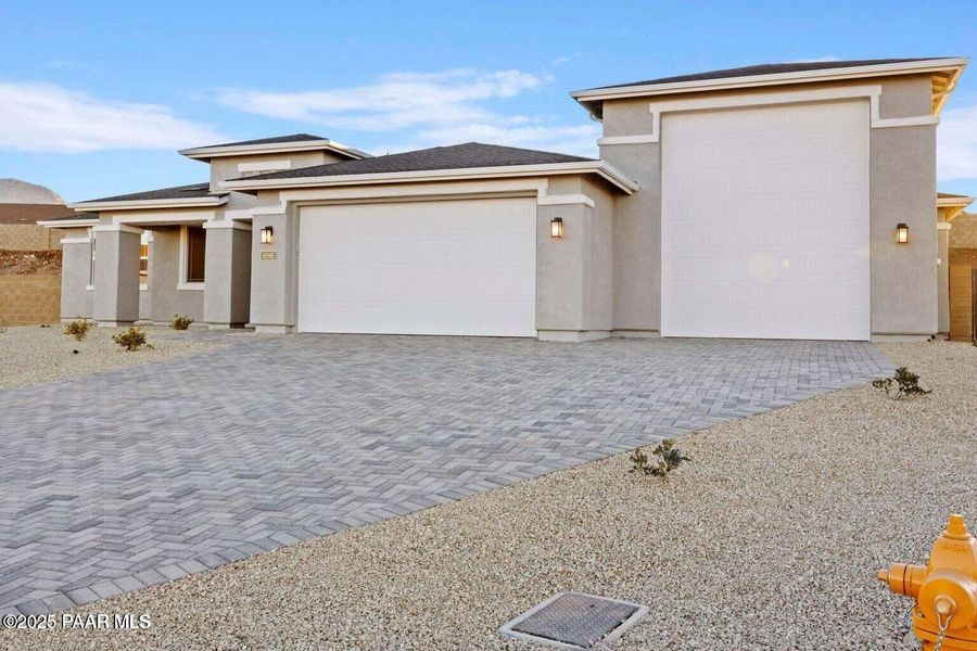 Front exterior of a new home in Morningstar, Prescott Valley, AZ, highlighting curb appeal (Image 4).