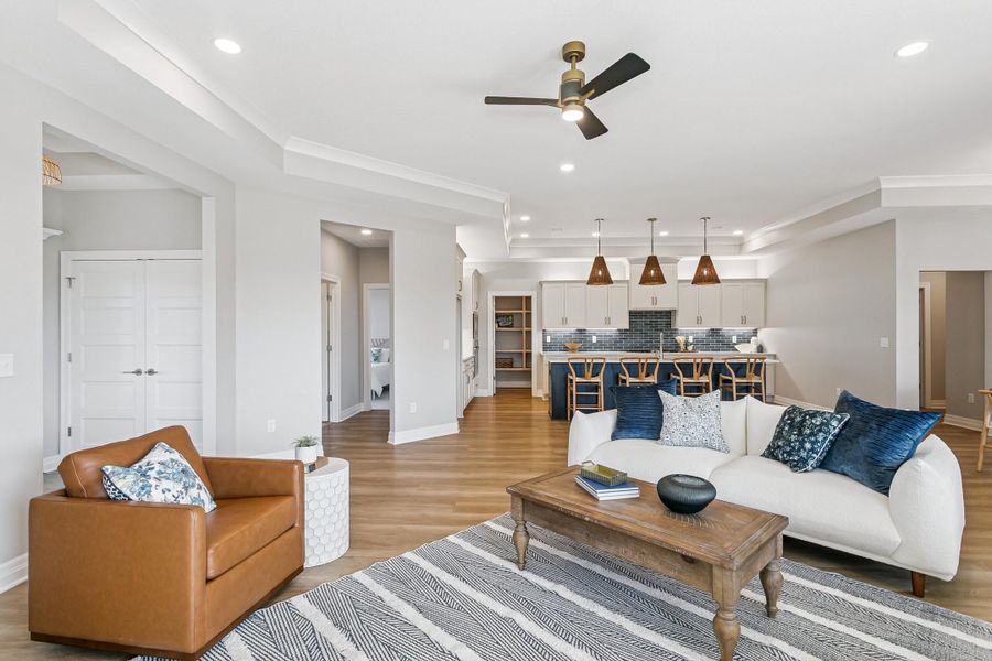 Representative furnished interior of a home built from the Haven by Perfection Builders in The Courtyards at Cornerstone, Andover (Image 4).
