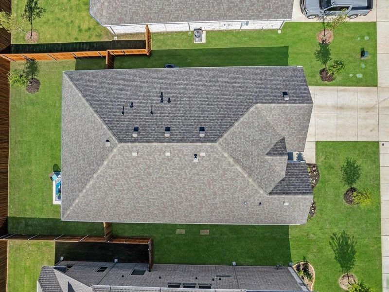 Exceptional birdseye view of the lot.