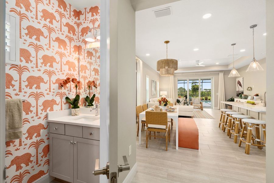 Representative furnished interior of a home built from the Heritage 2 by Neal Communities in Palmera, Venice (Image 10).