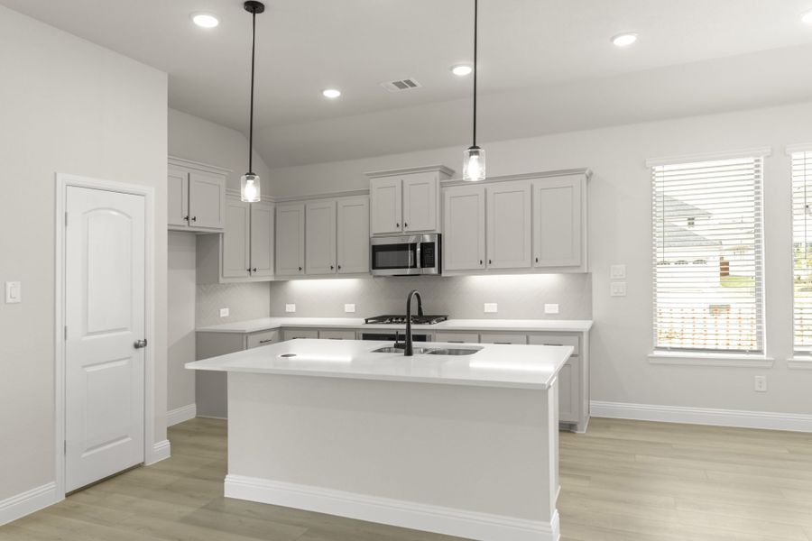 Representative furnished interior of a home built from the Timberline by Pacesetter Homes in La Terra at Uptown Celina, Celina (Image 7).