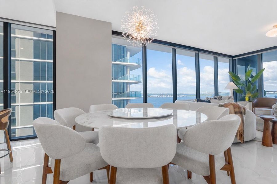 Furnished interior view inside a new home in , Miami (Image 12).