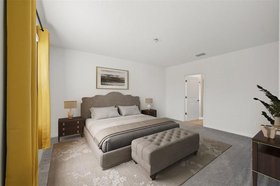 Furnished interior view inside a new home in Park East: The Manors, Plant City (Image 33). Furnished interior view inside a new home in Park East: The Manors, Plant City (Image 33).