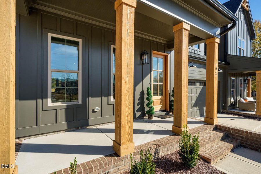Stained Cedar Columns