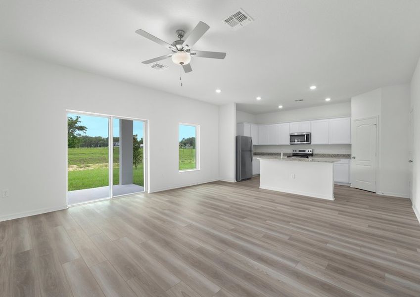 Open concept perfect for hosting