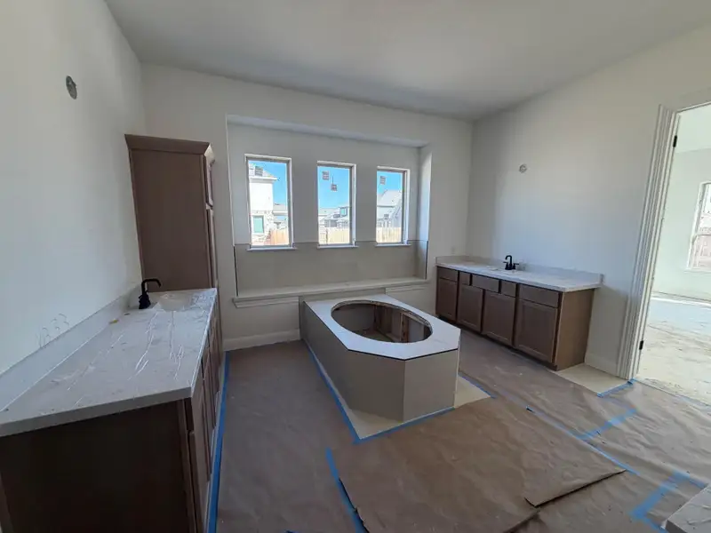 In-progress construction of a new home in Hawkes Landing, Leander, TX (Image 4).