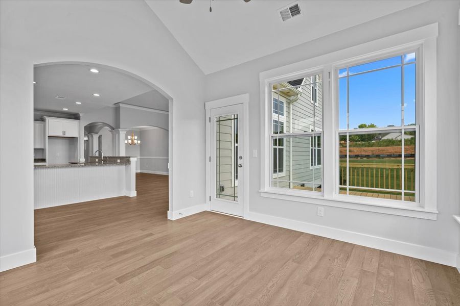 Representative unfurnished interior of a home built from the Hartford Elite by Enchanted Homes in Pointe Summit, Slater-Marietta (Image 34).