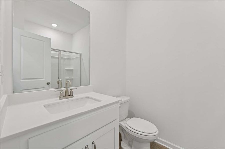 Furnished interior view inside a new home in Eastlyn Crossing - Single Family, Flowery Branch (Image 11). Furnished interior view inside a new home in Eastlyn Crossing - Single Family, Flowery Branch (Image 11).