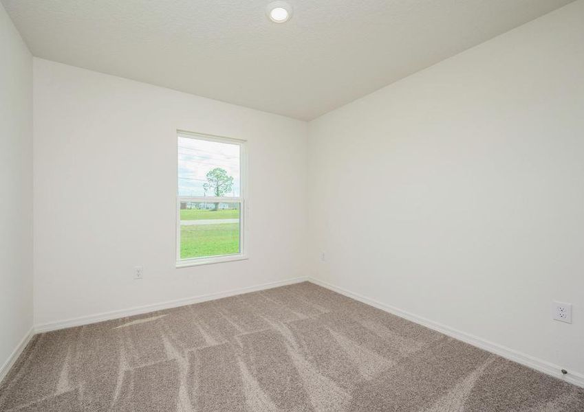 The guest bedrooms are spacious and have plenty of natural light