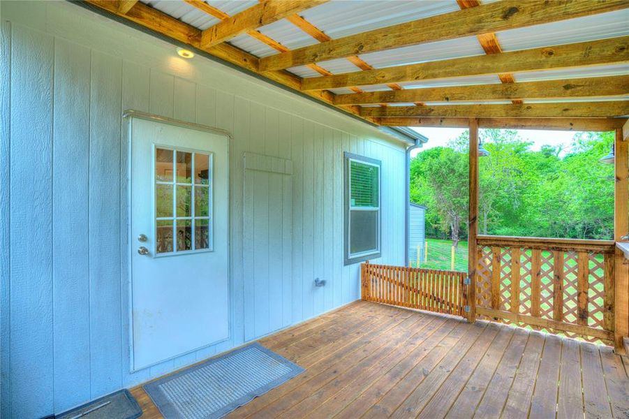 Exterior details and patio area of a home in , Springtown (Image 20).