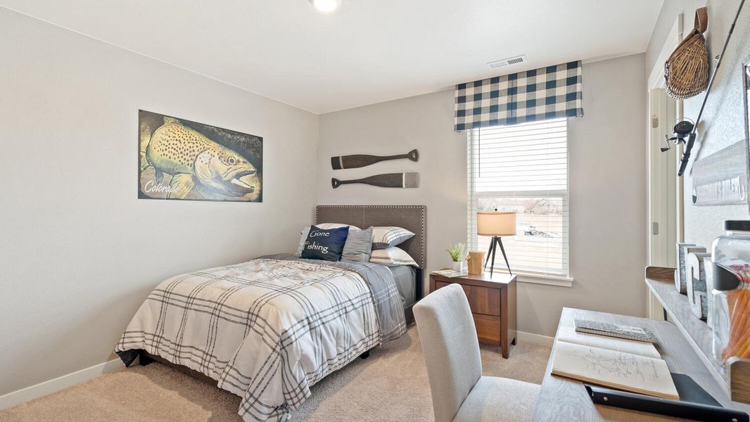 Furnished interior view inside a new home in Fossil Creek Ranch, Windsor (Image 14). Furnished interior view inside a new home in Fossil Creek Ranch, Windsor (Image 14).