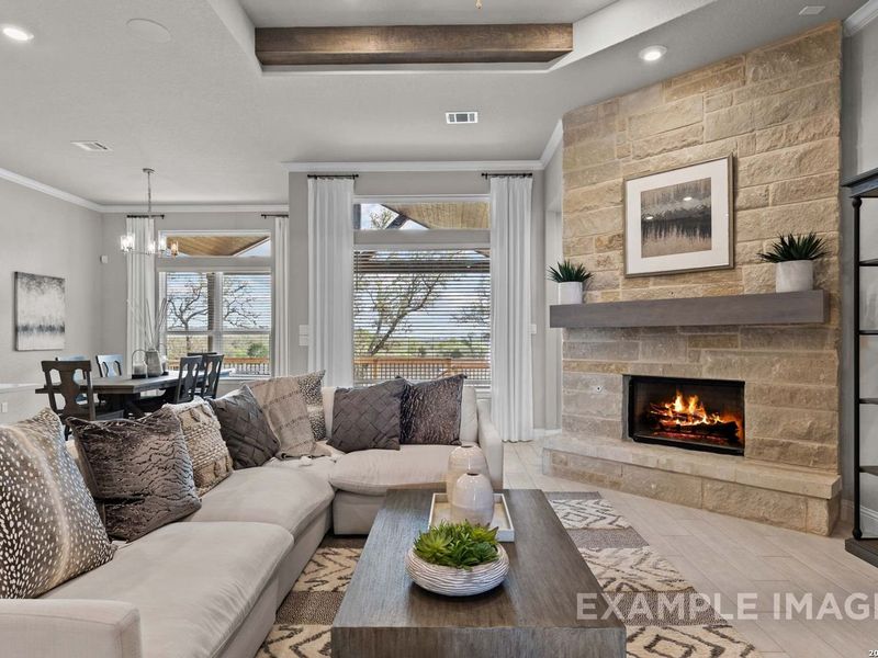 Furnished interior view inside a new home in The Reserve at Potranco Oaks, Castroville (Image 16).