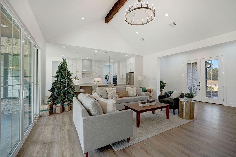 Furnished interior view inside a new home in , Conroe (Image 35).