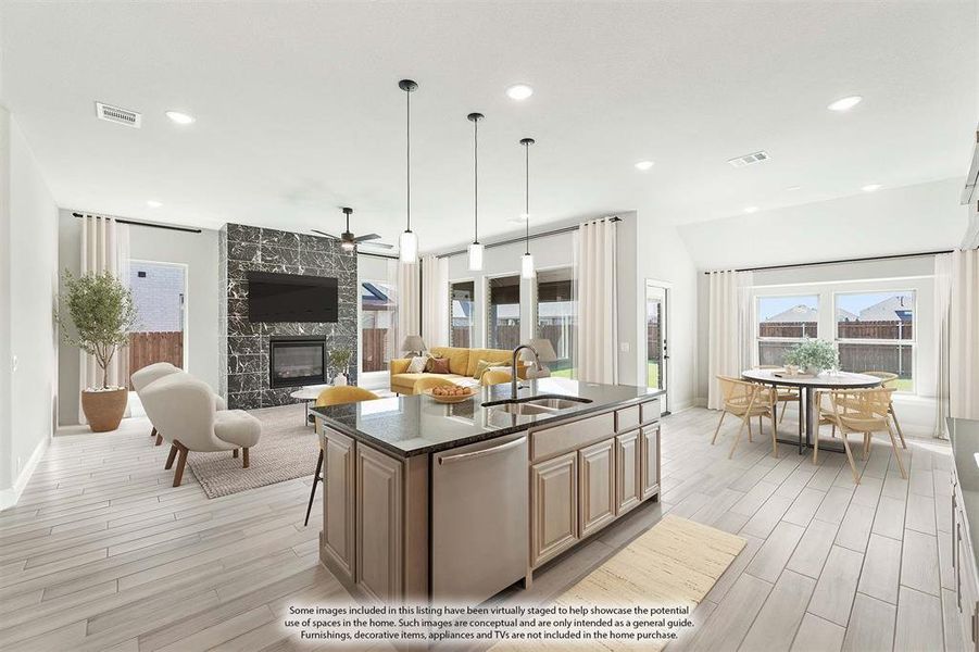 Furnished interior view inside a new home in The Oaks, Red Oak (Image 16). Furnished interior view inside a new home in The Oaks, Red Oak (Image 16).