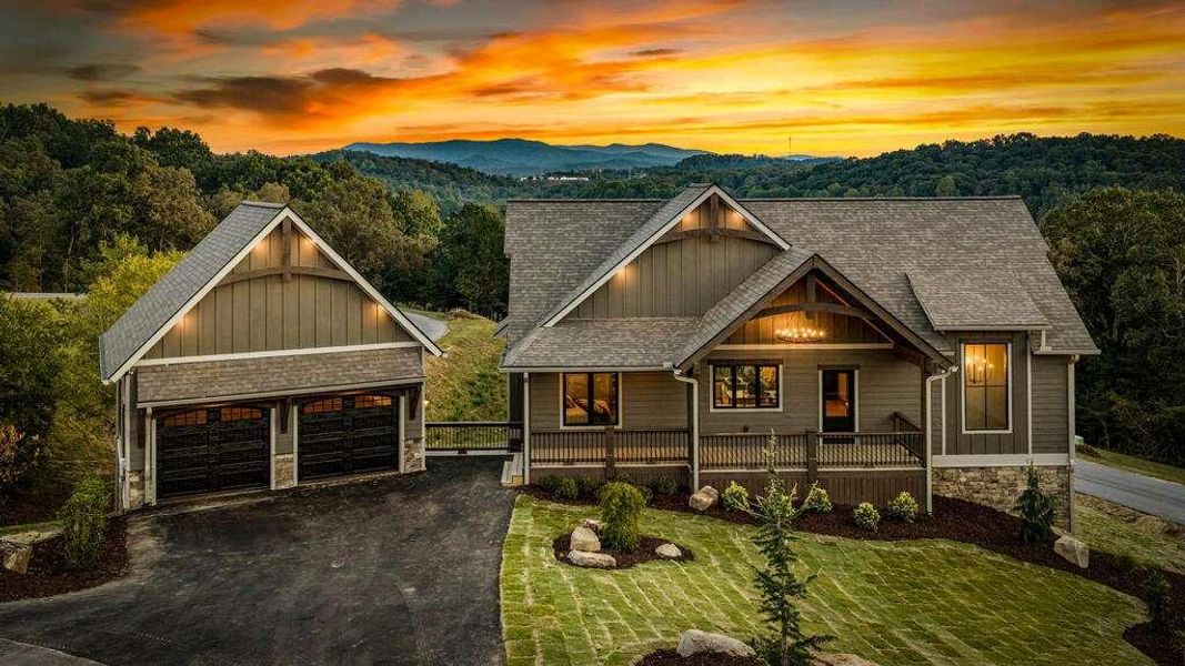 Front exterior of a new home in , Blue Ridge, GA, highlighting curb appeal (Image 30).