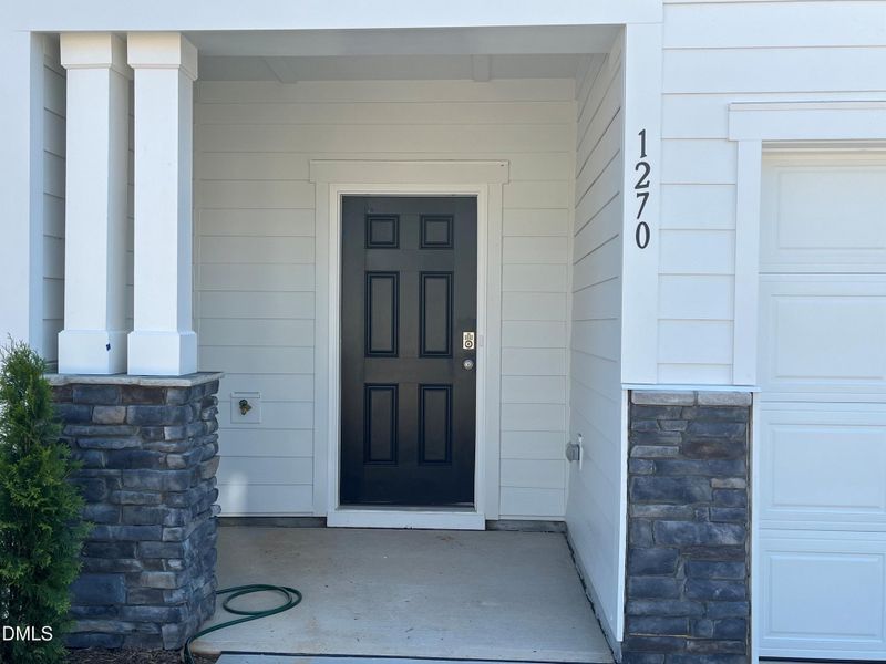 Private covered front porch