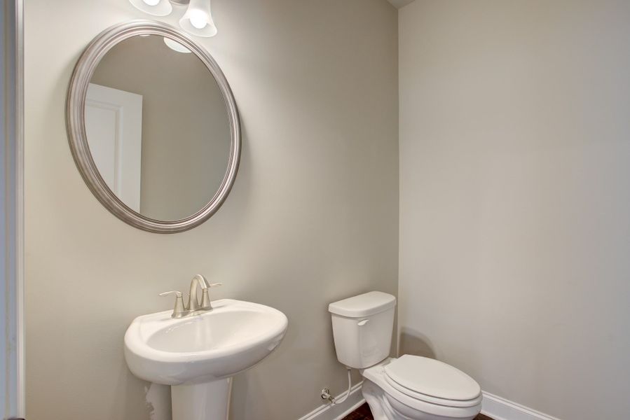 Desirable powder room on the main level