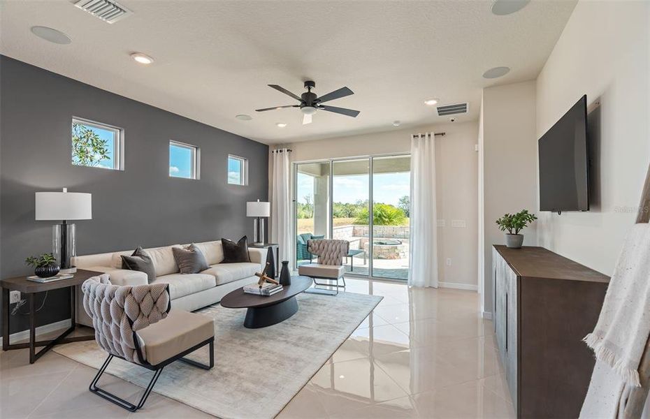 Furnished interior view inside a new home in Del Webb at Viera, Melbourne (Image 14).