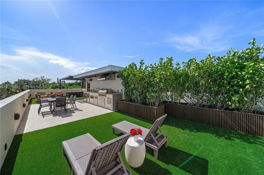 Exterior details and patio area of a home in , Miami (Image 3). Exterior details and patio area of a home in , Miami (Image 3).