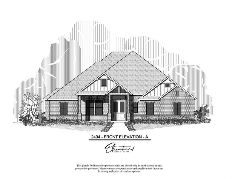 Exterior rendering of this home design in , New Fairview, TX (Image 1). Exterior rendering of this home design in , New Fairview, TX (Image 1).