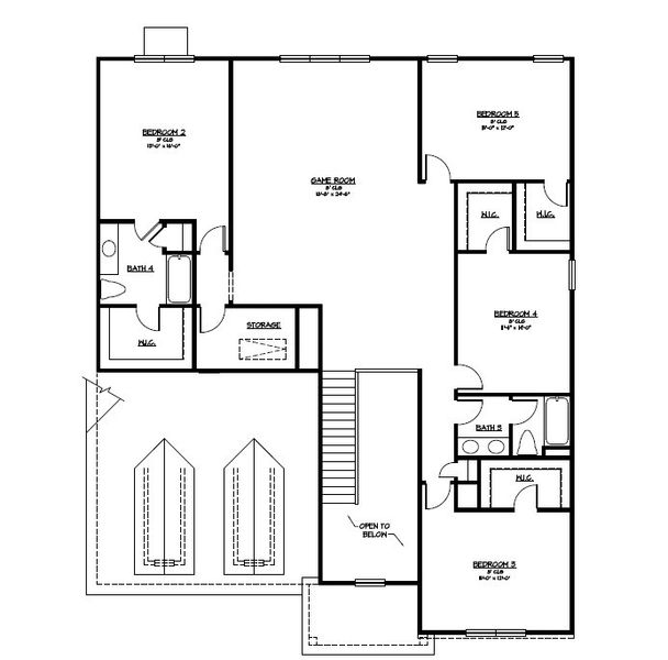 2D floor plan layout of this home in Ramsey Landing, Rincon, GA (Image 3).