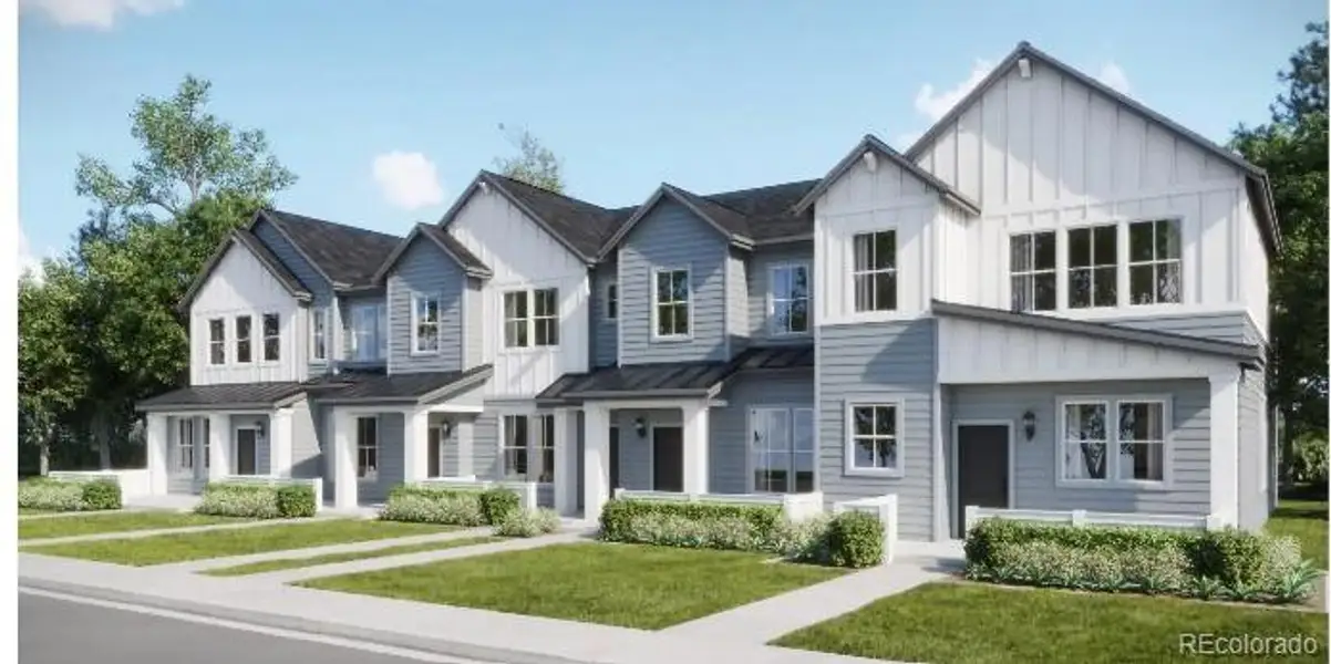 Front exterior of a new home in , Thornton, CO, highlighting curb appeal (Image 1). Front exterior of a new home in , Thornton, CO, highlighting curb appeal (Image 1).