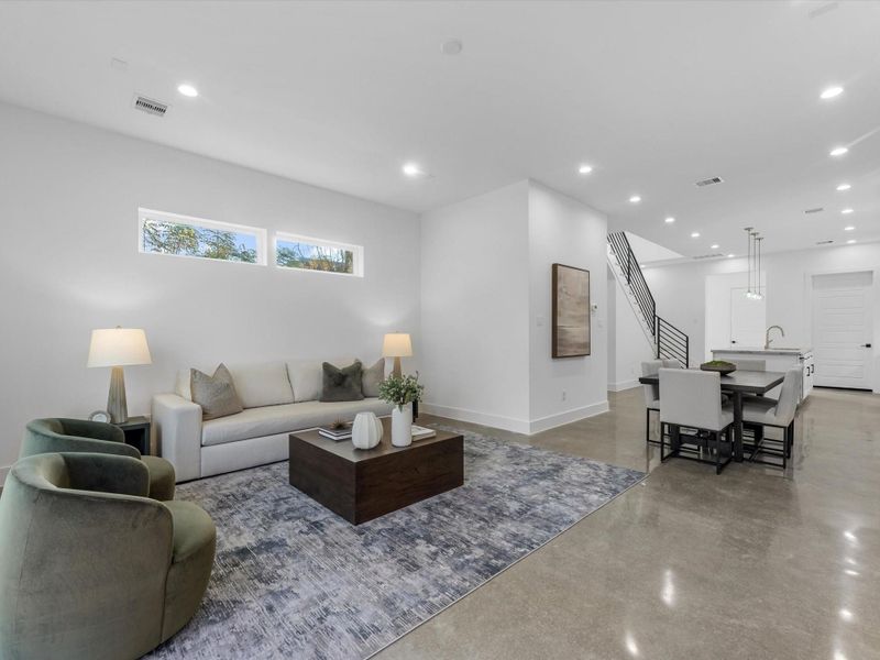 Furnished interior view inside a new home in , Houston (Image 10).