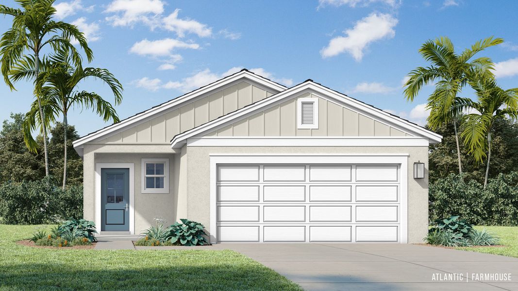 Atlantic Farmhouse Elevation by DRB Homes at Willowbrook North, a new construction home community in Winter Haven FL Atlantic Farmhouse Elevation by DRB Homes at Willowbrook North, a new construction home community in Winter Haven FL