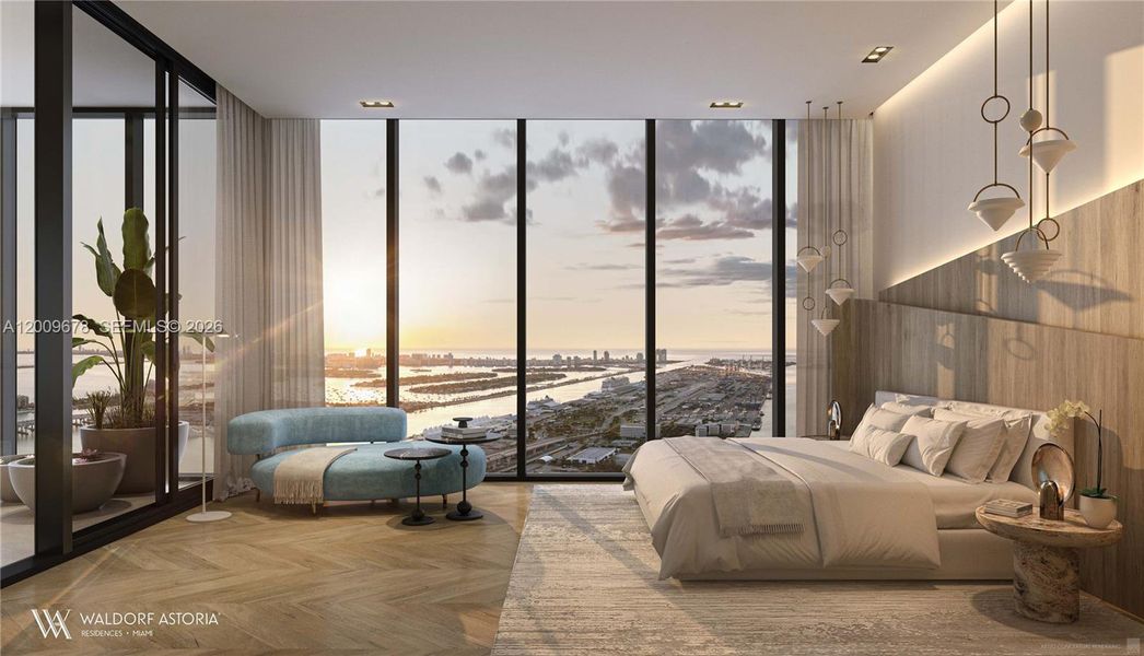 Furnished interior view inside a new home in , Miami (Image 4).
