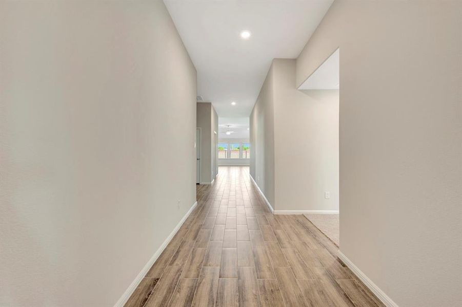 Spacious, unfurnished interior of a new home in The Preserve, Justin (Image 38).