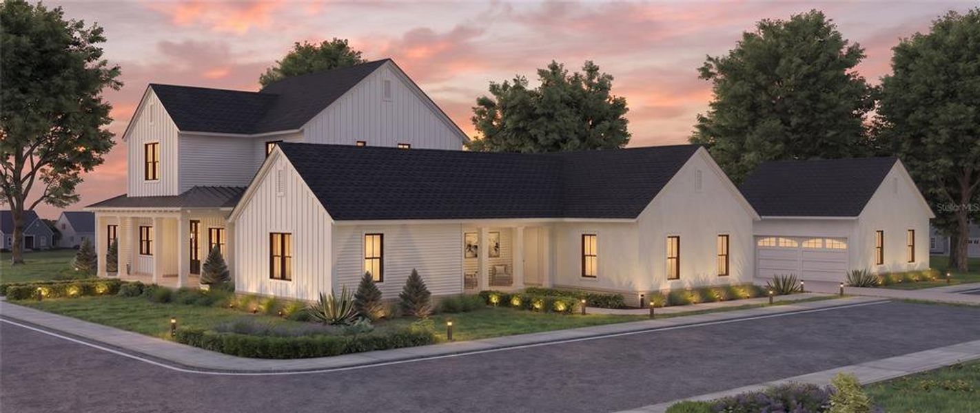 Front exterior of a new home in Briley Farm, Oakland, FL, highlighting curb appeal (Image 2). Front exterior of a new home in Briley Farm, Oakland, FL, highlighting curb appeal (Image 2).