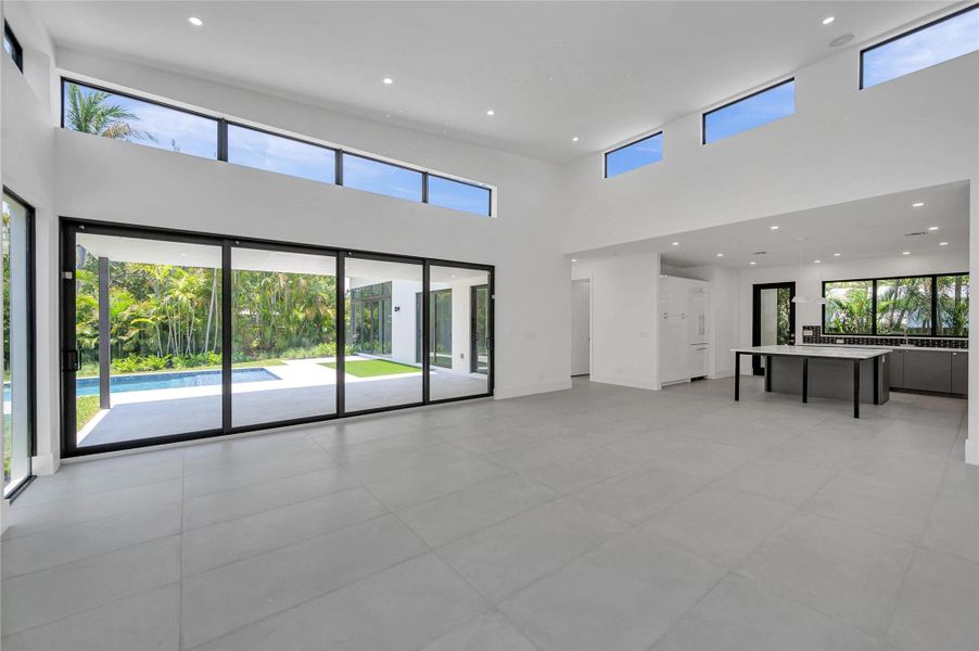 Clerestory give the ceilings an appearance of floating