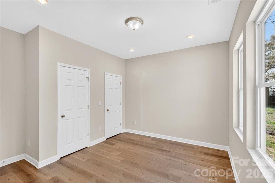 Primary bedroom has 2 closets