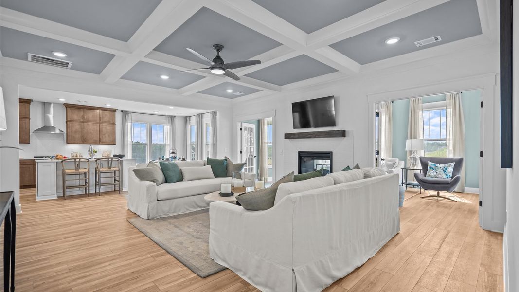 Representative furnished interior of a home built from the Stonehaven by DRB Homes in Pinebrook, Woodruff (Image 11).