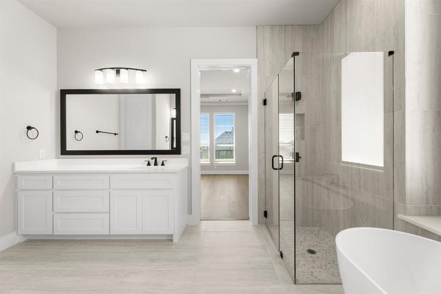 Furnished interior view inside a new home in Cambridge Estates - Harwood, Prosper (Image 14).