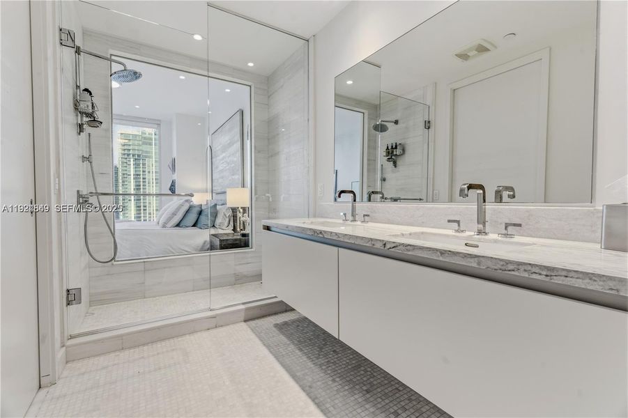 Furnished interior view inside a new home in Missoni Baia, Miami (Image 13).