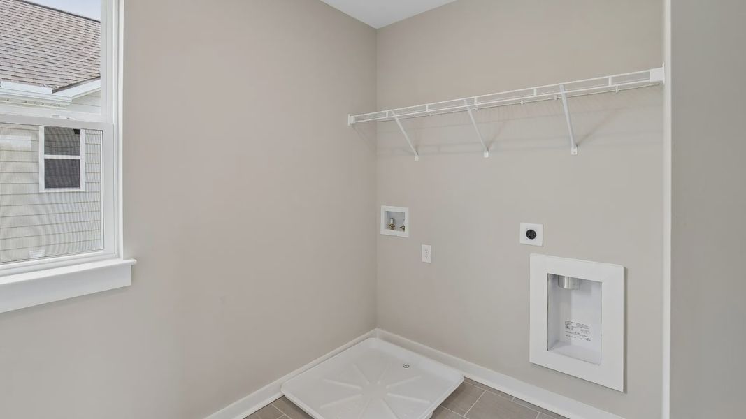 Dedicated Laundry Room with Shelving Dedicated Laundry Room with Shelving