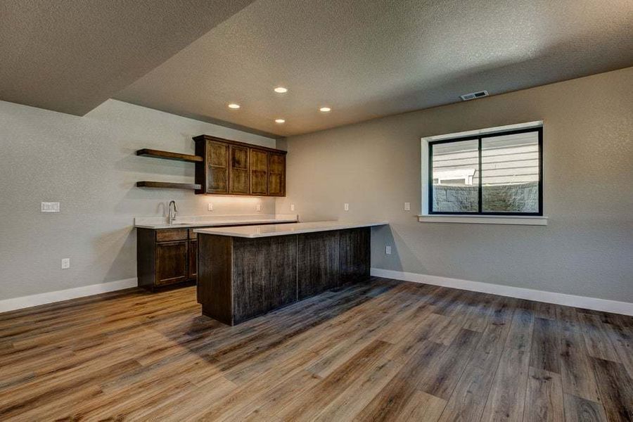 Optional Wet Bar in Finished Basement - Not Actual Home - Finishes May Vary