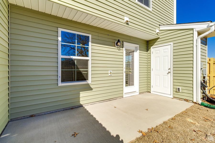 Exterior details and patio area of a home in Astoria, Columbia (Image 3).