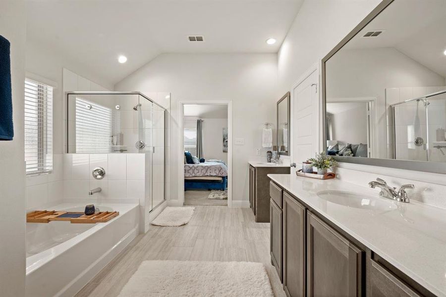 Furnished interior view inside a new home in Timberbrook, Justin (Image 16).