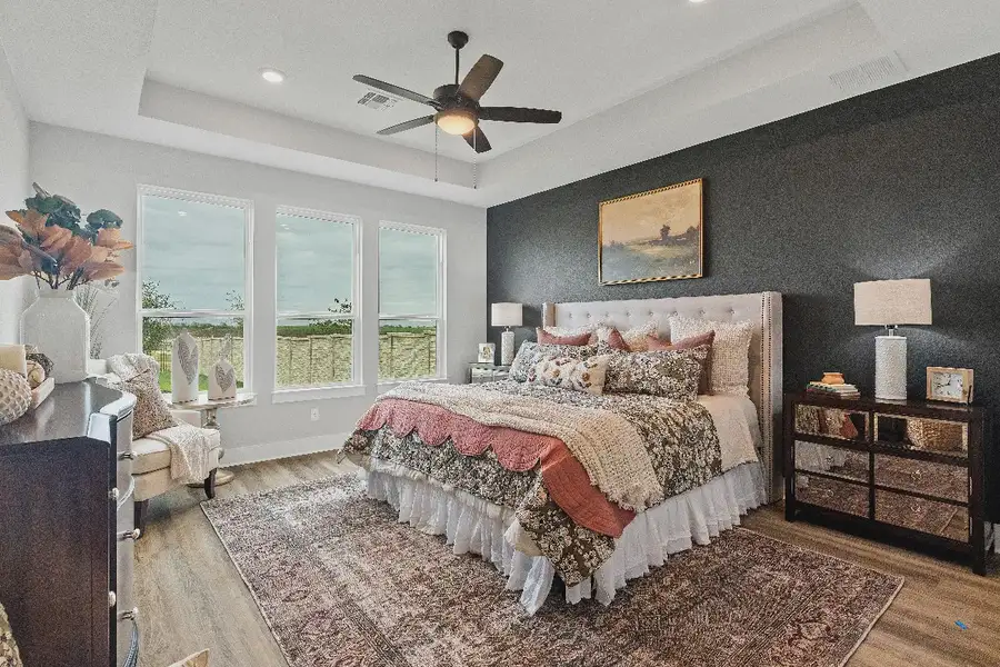 Representative furnished interior of a home built from the Hailey by Chesmar Homes in Sunfield, Buda (Image 7).