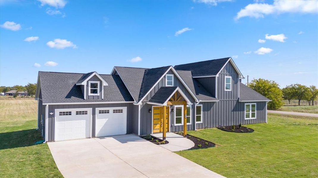 Front exterior of a new home in , Whitesboro, TX, highlighting curb appeal (Image 27). Front exterior of a new home in , Whitesboro, TX, highlighting curb appeal (Image 27).