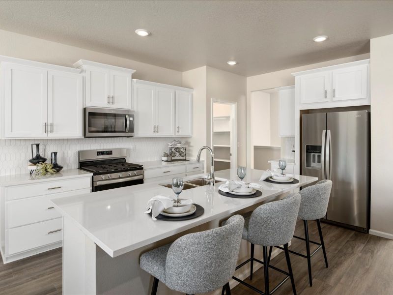 Furnished interior view inside a new home in Poudre Heights: The Alpine Collection, Windsor (Image 3).